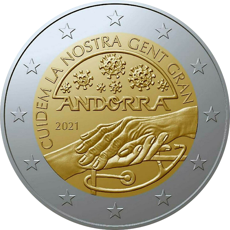 2 Euro Andorra 2021 Wir kümmern uns um unsere Senioren