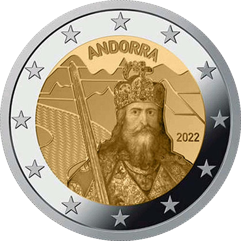 2 Euro Andorra 2022 Die Legende von Karl dem Großen