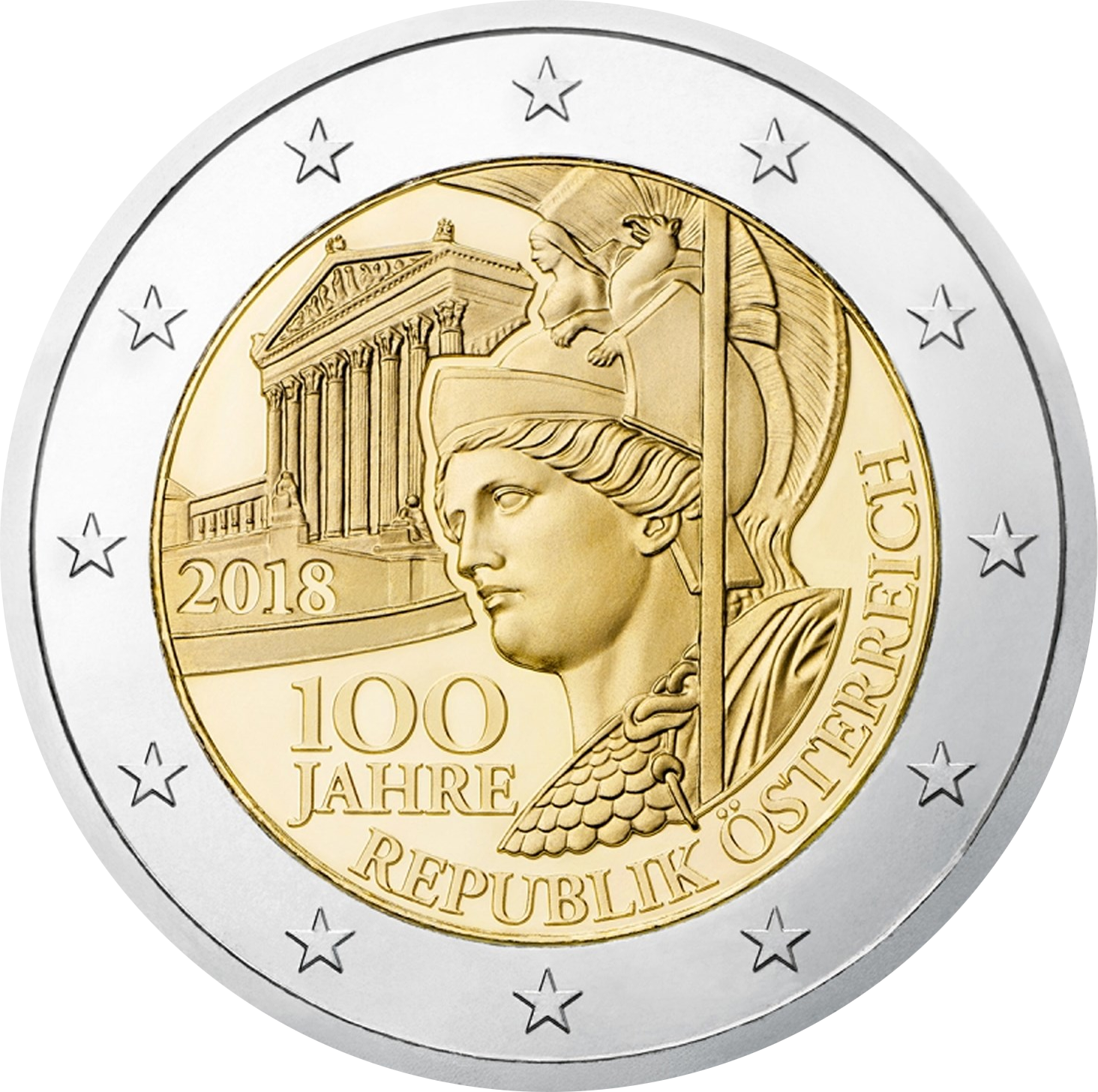 2 Euro Österreich 2018 100 Jahre Republik Österreich