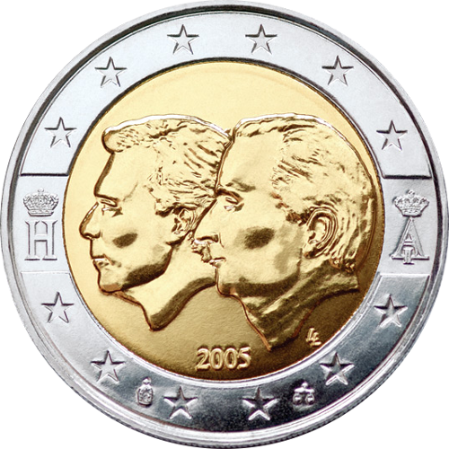 2 Euro Belgien 2005 Wirtschaftsunion mit Luxemburg