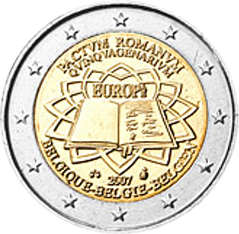 2 Euro Belgien 2007 50 Jahre Römische Verträge