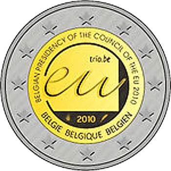 2 Euro Belgien 2010 Belgischer Vorsitz im Europarat