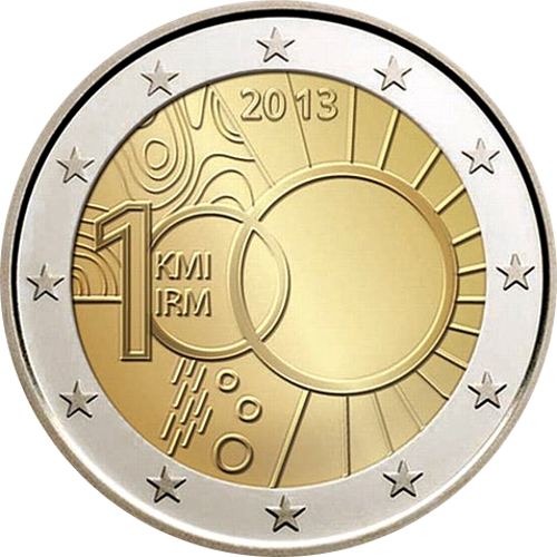 2 Euro Belgien 2013 100 Jahre Königliches Meteorologisches Institut