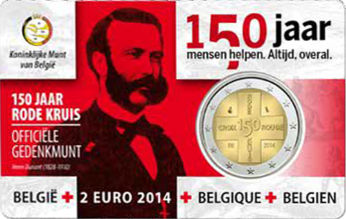2 Euro Belgien 2014 150 Jahre Rotes Kreuz
