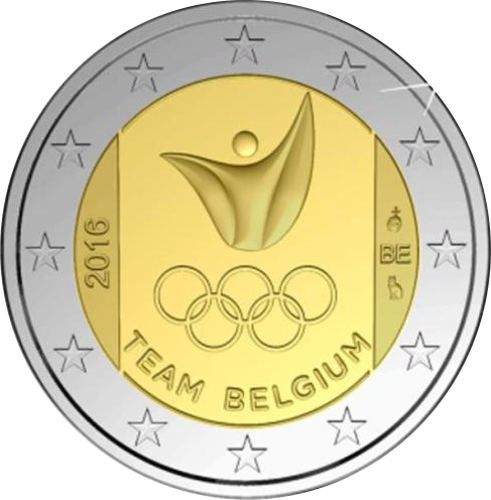 2 Euro Belgien 2016 Olypische Sommerspiele 2016 Rio de Janeiro