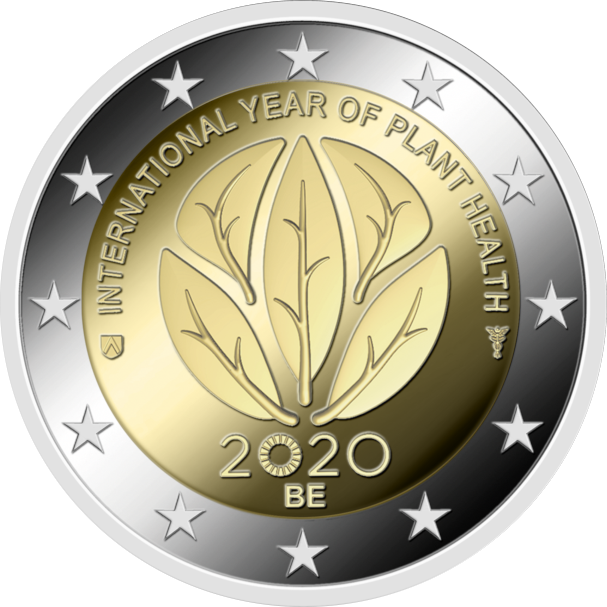2 Euro Belgien 2020 Internationales Jahr der Pflanzengesundheit
