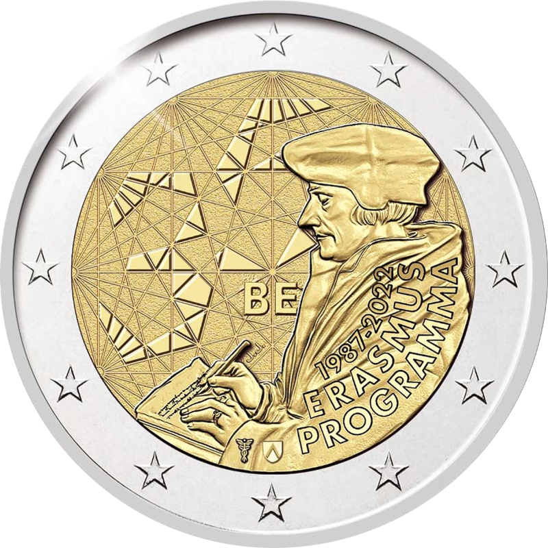 2 Euro Belgien 2022 35 Jahre Erasmus-Programme