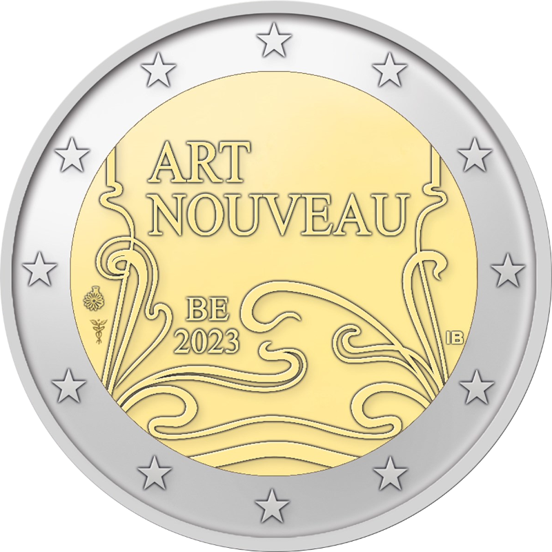 2 Euro Belgien 2023 Jahr des Jugendstils