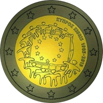 2 Euro Zypern 2015 30 Jahre Europaflagge