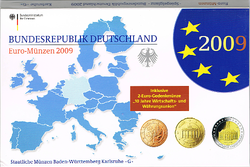 2 Euro Deutschland 2009 KMS Deutschland 2009 SP A,D,F,G,J