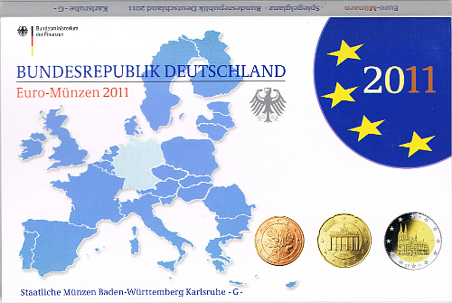 2 Euro Deutschland 2011 KMS Deutschland 2011 SP A,D,F,G,J