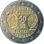 2 Euro 4 2013 50 Jahre Elysée-Vertrag