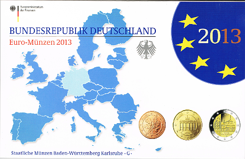 2 Euro Deutschland 2013 KMS Deutschland 2013 SP A,D,F,G,J
