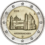 2 Euro 4 2014 Niedersachsen: Kirche St.Michael Hildesheim