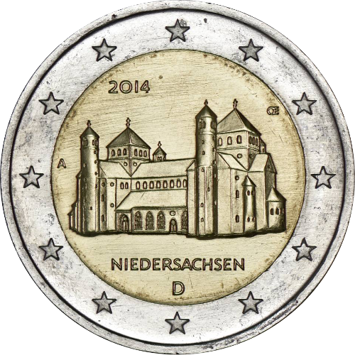 2 Euro Deutschland 2014 Niedersachsen: Kirche St.Michael Hildesheim