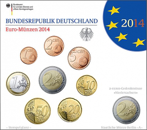 2 Euro Deutschland 2014 KMS Deutschland 2014 ST A,D,F,G,J