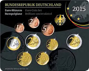 2 Euro Deutschland 2015 KMS Deutschland 2015 ST A,D,F,G,J