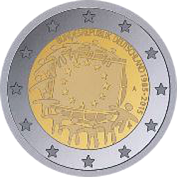 2 Euro Deutschland 2015 30 Jahre Europaflagge A,D,F,G,J