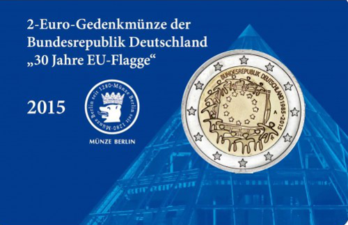2 Euro Deutschland 2015 30 Jahre Europaflagge A