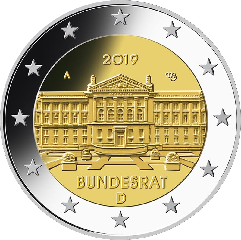 2 Euro Deutschland 2019 70 Jahre Bundesrat
