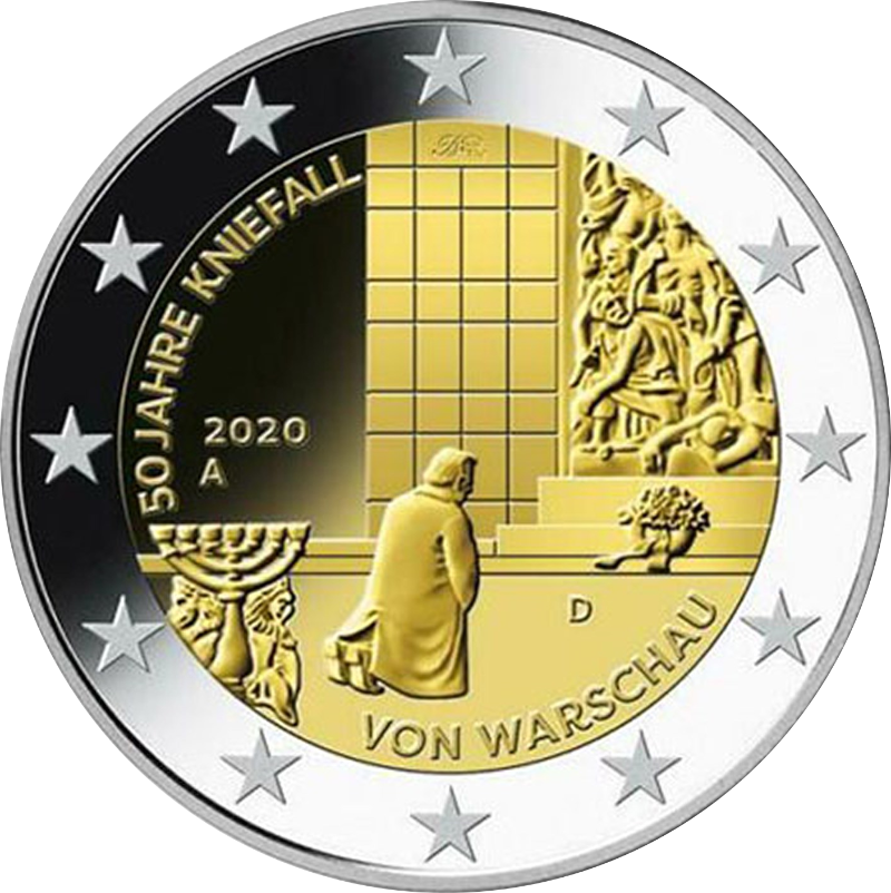 2 Euro Deutschland 2020 50 Jahre Kniefall von Warschau