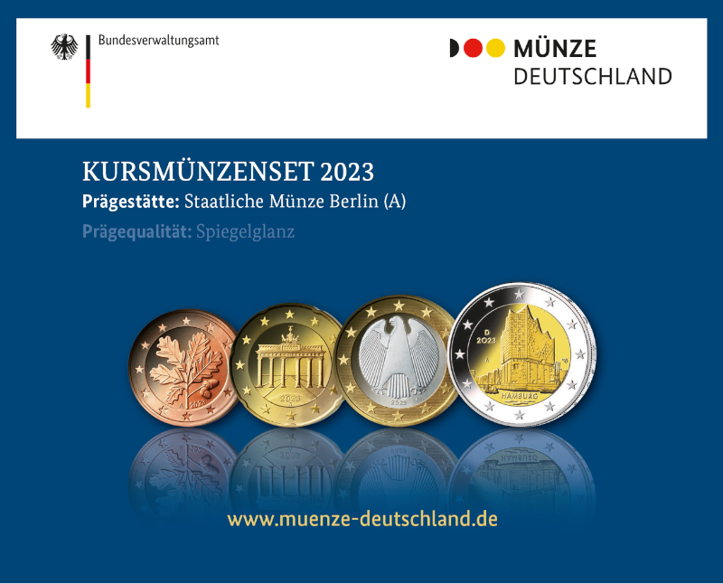 2 Euro Deutschland 2023 KMS Deutschland 2023 SP A,D,F,G,J