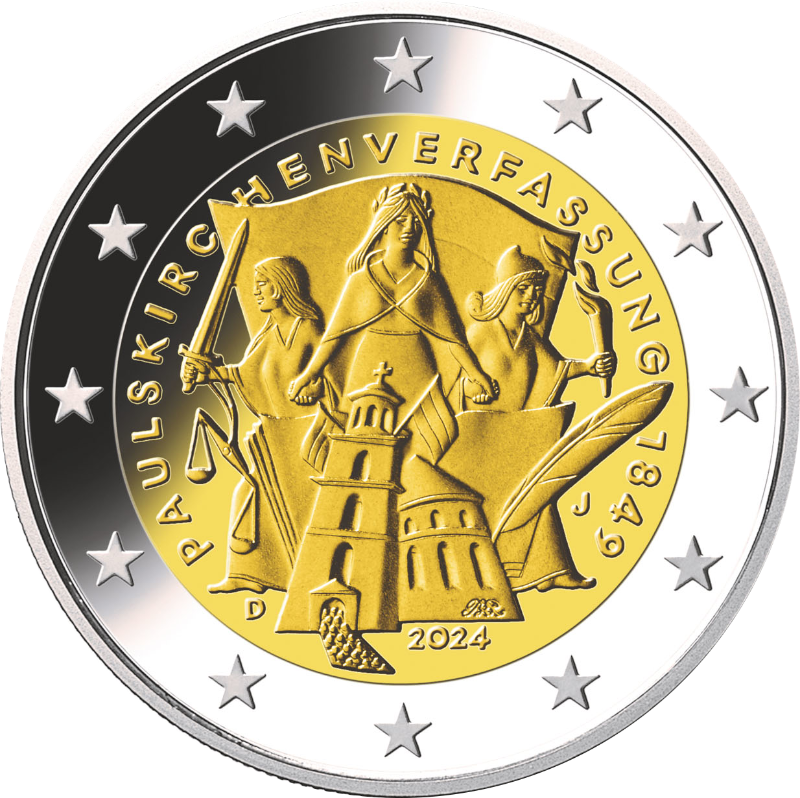 2 Euro Deutschland 2024 175 Jahre Paulskirchenverfassung