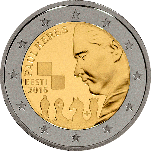 2 Euro Estland 2016 100.Geburtstag von Paul Keres