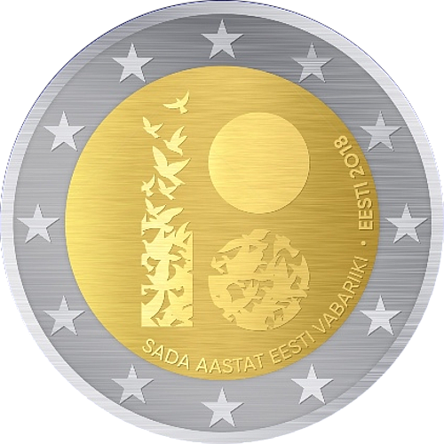 2 Euro Estland 2018 100 Jahre Republik Estland