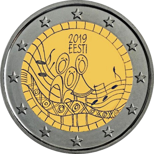 2 Euro Estland 2019 150. Jahrestag des Liederfests