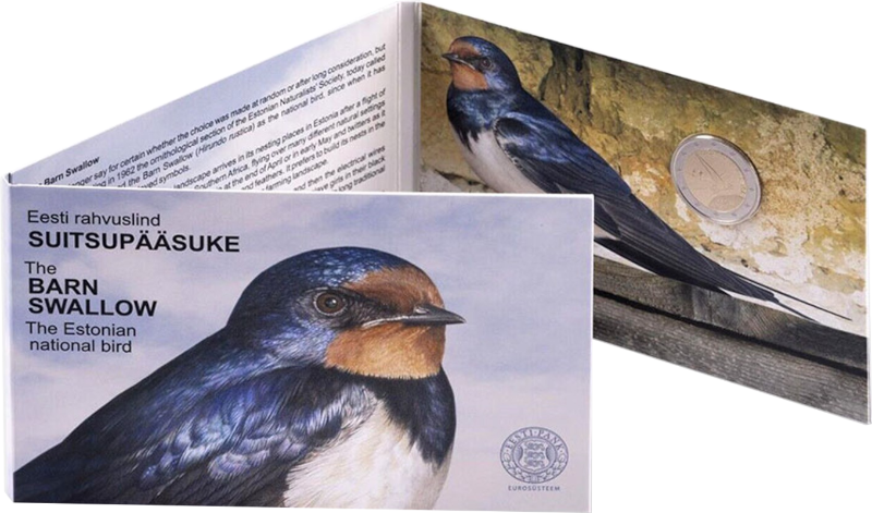2 Euro Estland 2023 Die Rauchschwalbe, Estlands Nationalvogel