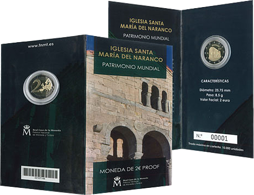 2 Euro Spanien 2017 Kirchen im Königreich Asturien: Santa María del Naranco