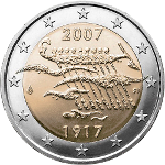 2 Euro 6 2007 90 Jahre Unabhängigkeit