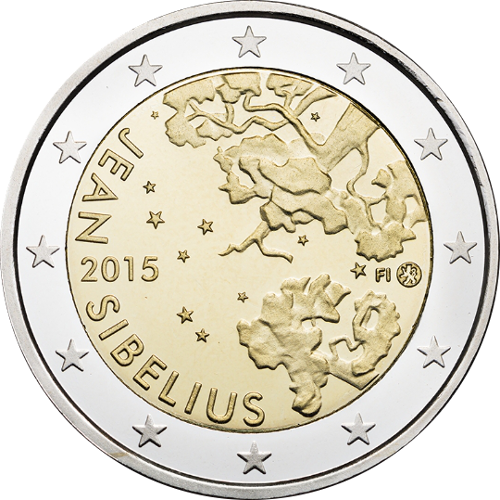 2 Euro Finnland 2015 100.Geburtstag von Jean Sibelius