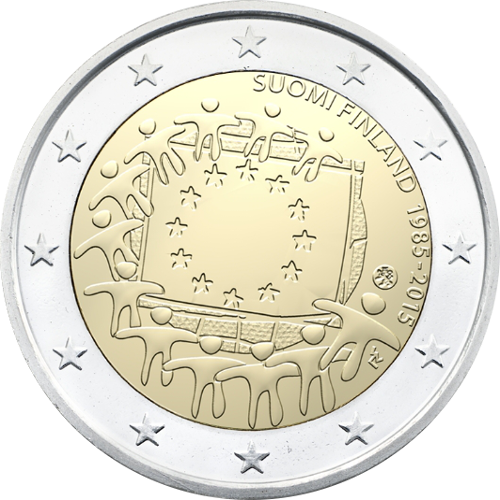 2 Euro Finnland 2015 30 Jahre Europaflagge