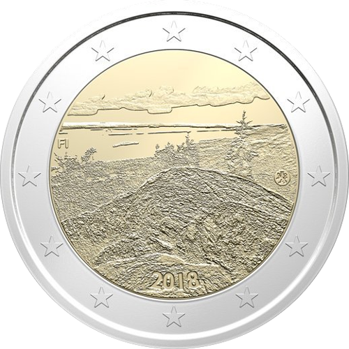 2 Euro Finnland 2018 Finnische Landschaft Koli