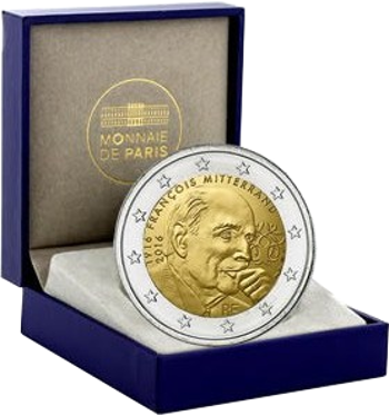 2 Euro Frankreich 2016 100.Geburtstag von Francois Mitterand