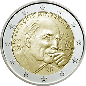 2 Euro Frankreich 2016 100.Geburtstag von François Mitterrand