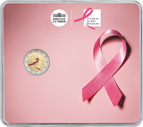 2 Euro Frankreich 2017 Erforschung von Brustkrebs