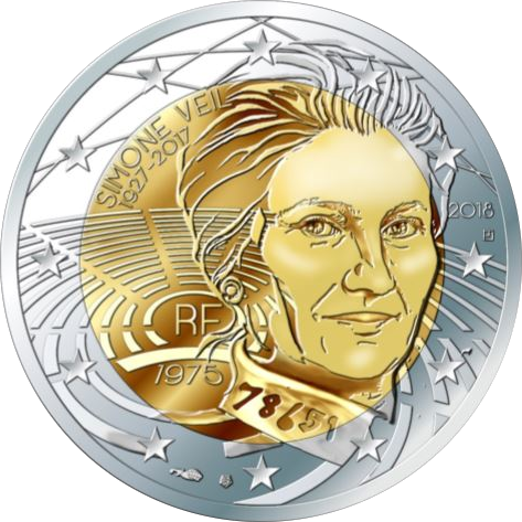 2 Euro Frankreich 2018 Simone Veil