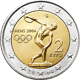 2 Euro Griechenland 2004 Olympische Sommerspiele 2004 Athen