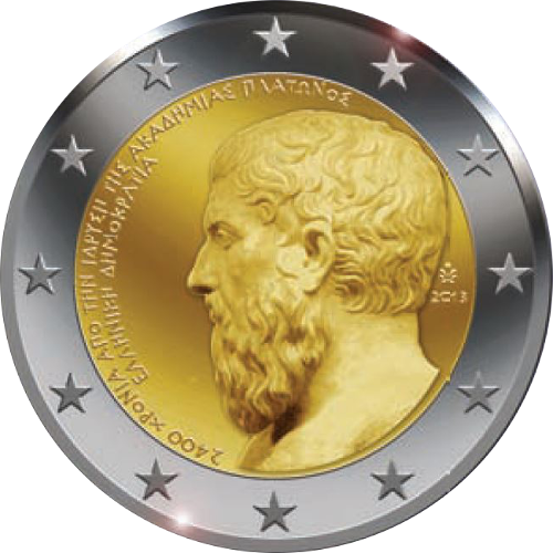 2 Euro Griechenland 2013 2400 Jahre Platonische Akademie