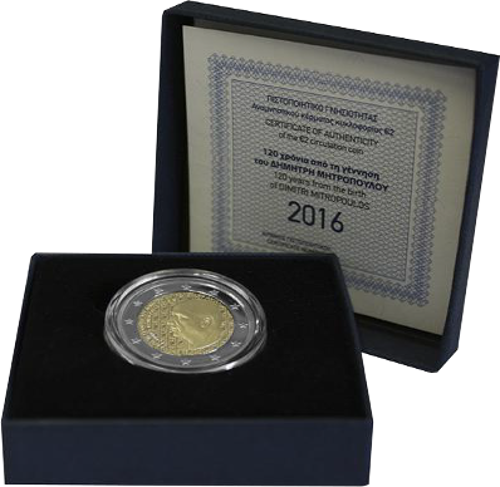 2 Euro Griechenland 2016 120. Geburtstag von Dimitri Mitropoulos