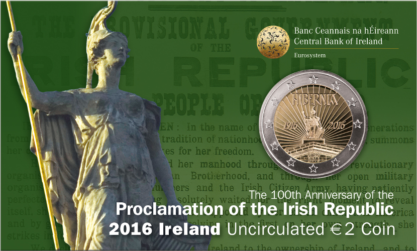 2 Euro Irland 2016 100 Jahre Osteraufstand 1916