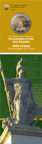 2 Euro Irland 2016 100 Jahre Osteraufstand 1916 - Lesezeichen