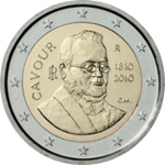 2 Euro 10 2010 200.Geburtstag von Camillo Benso Graf von Cavour