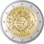 2 Euro 10 2012 10 Jahre Euro-Bargeld