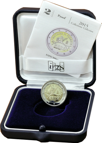 2 Euro Italien 2015 Expo Mailand 2015