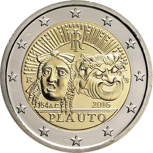 2 Euro Italien 2016 2200.Todesjahr von Plautus