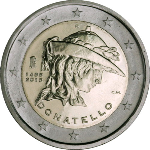 2 Euro Italien 2016 550.Todestag von Donatello